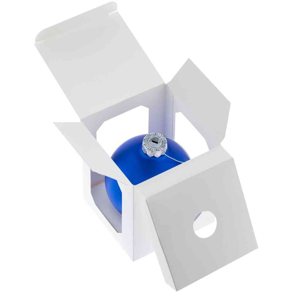 Елочный шар Finery Matt, 10 см, матовый синий - 5