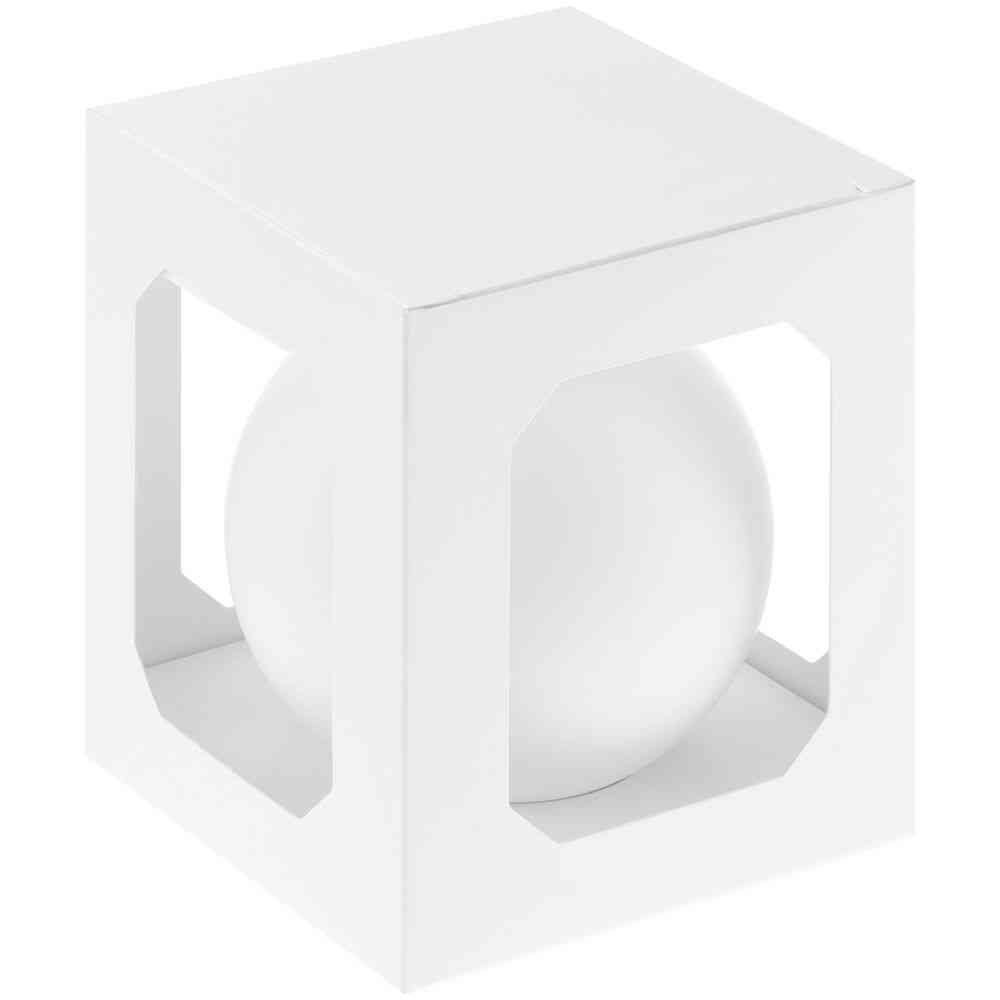 Елочный шар Finery Matt, 10 см, матовый белый - 3