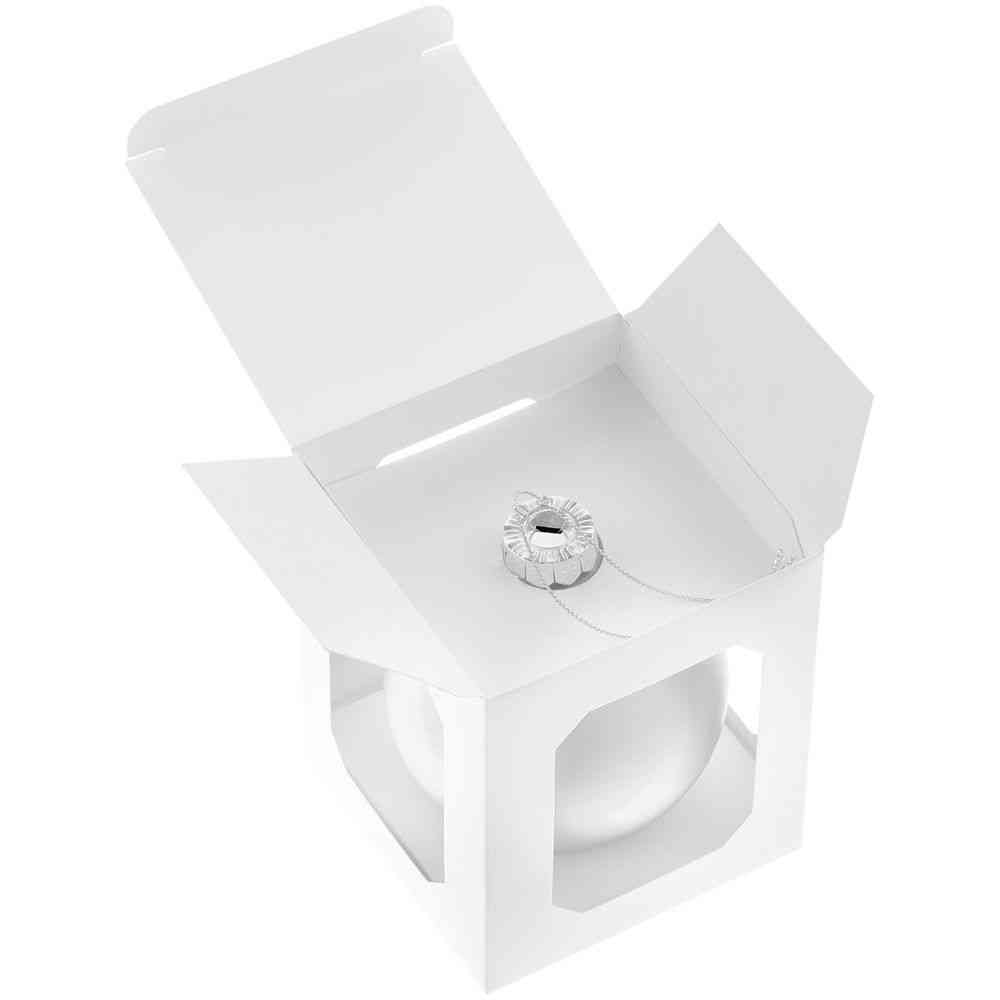 Елочный шар Finery Matt, 10 см, матовый белый - 4