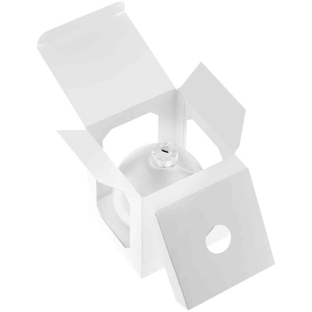 Елочный шар Finery Matt, 10 см, матовый белый - 5