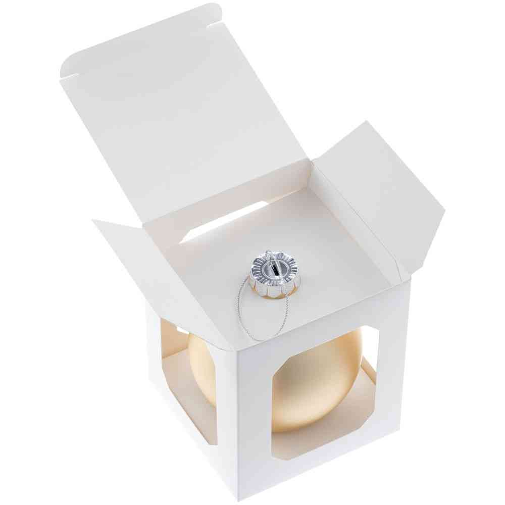 Елочный шар Finery Matt, 10 см, матовый золотистый - 4