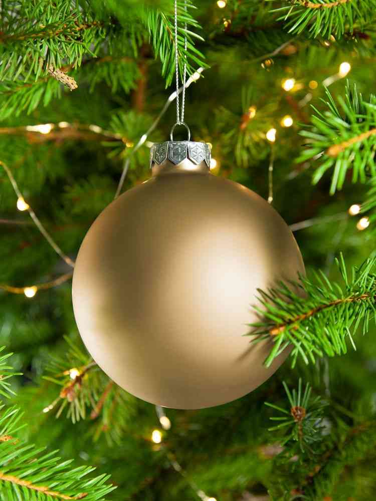 Елочный шар Finery Matt, 10 см, матовый золотистый - 6