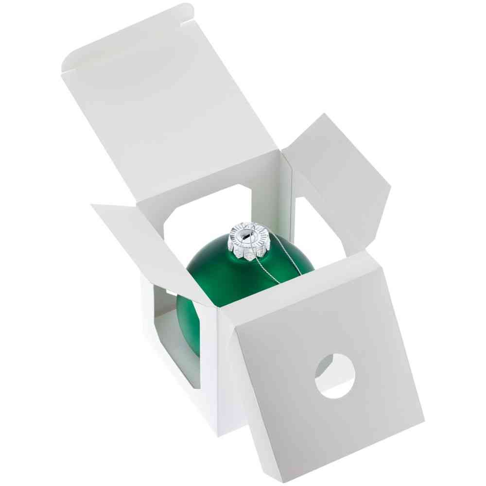 Елочный шар Finery Matt, 10 см, матовый зеленый - 5