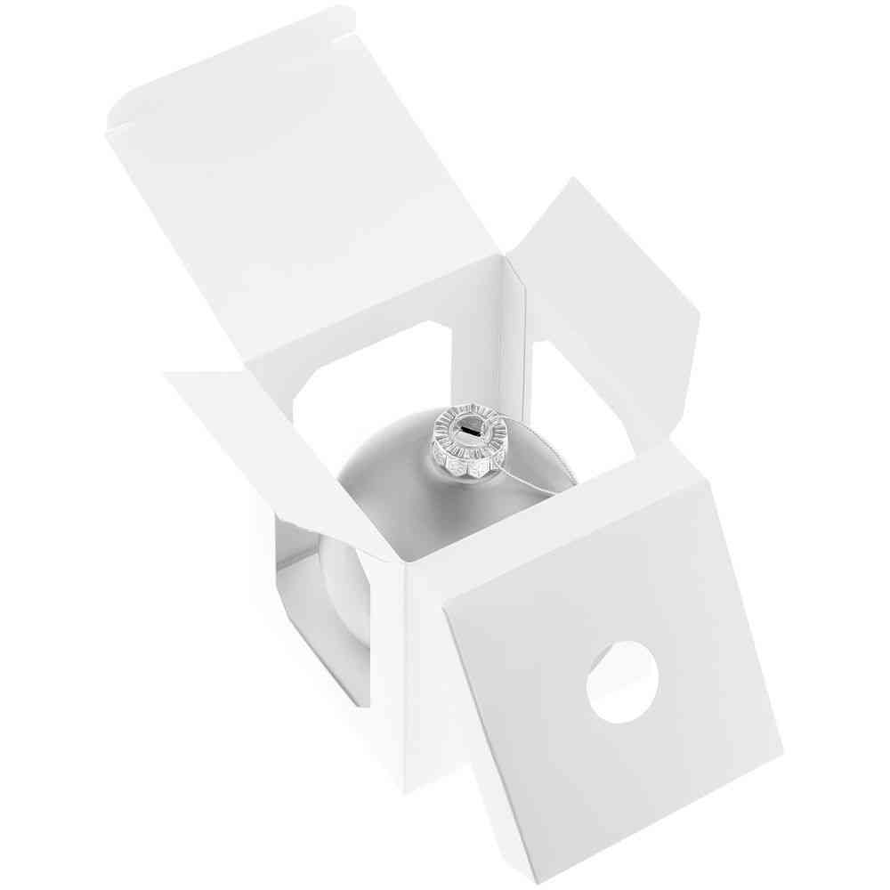 Елочный шар Finery Matt, 10 см, матовый серебристый - 5