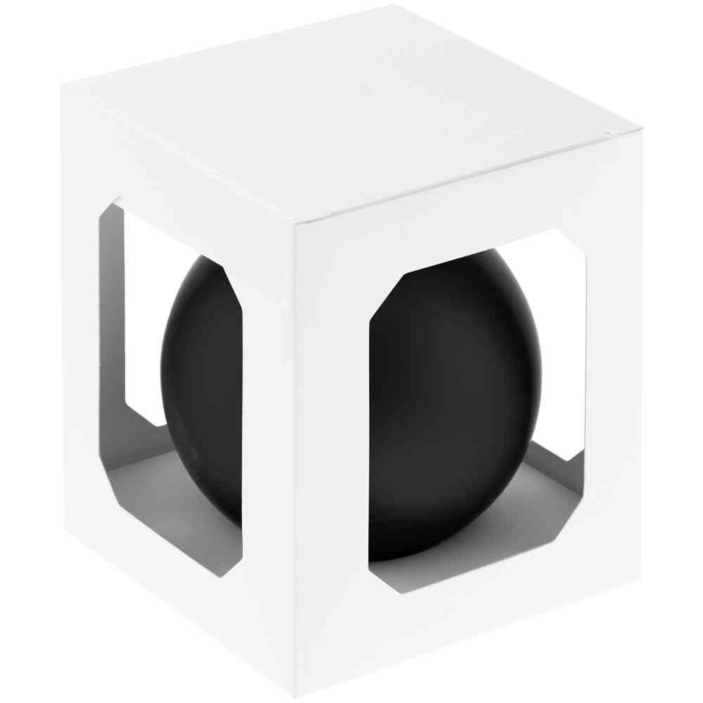 Елочный шар Finery Matt, 10 см, матовый черный - 3