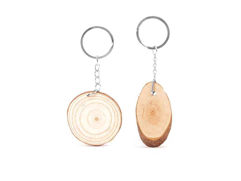 Брелок BUDAN круглый из натурального дерева - 2