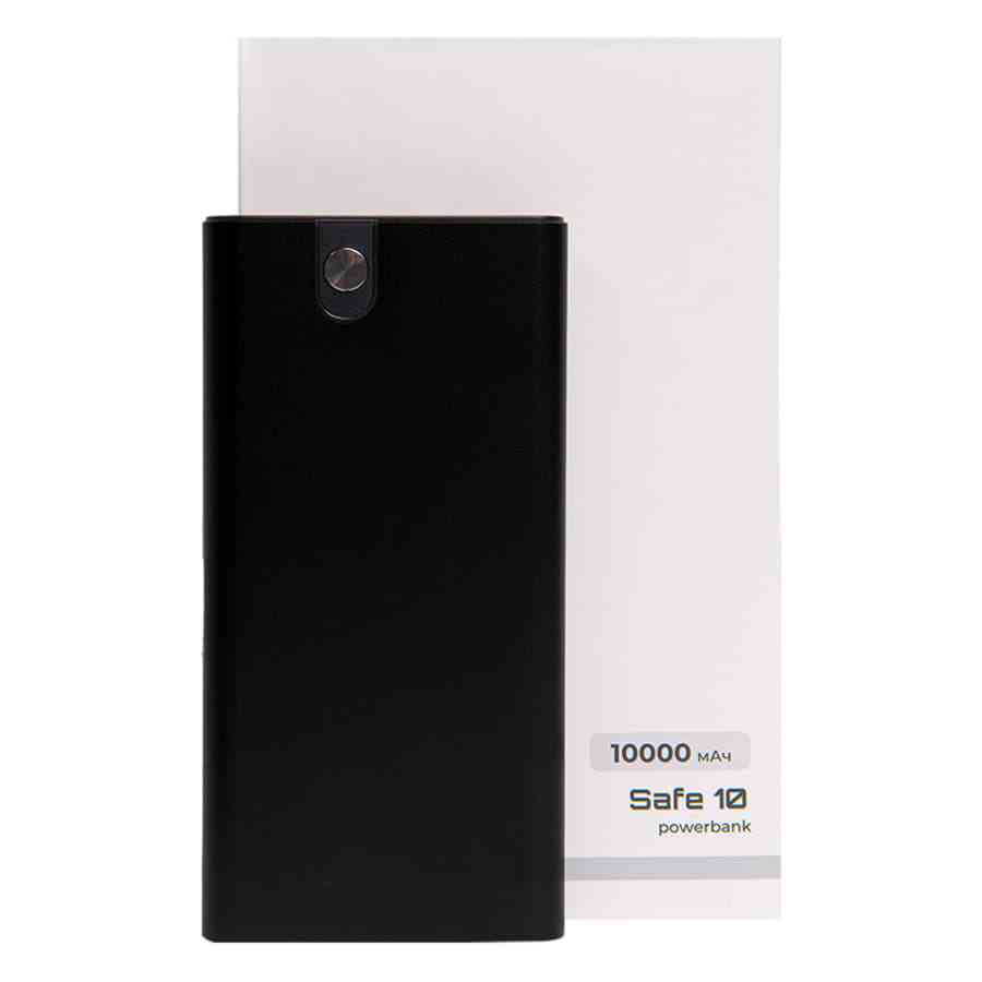 Универсальный аккумулятор Safe 10 (10000 мАч), черный, 13,8х6.8х1,4 см - 5