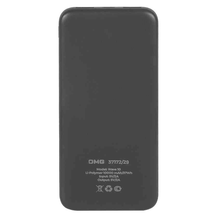 Универсальный аккумулятор Wave 10 (10000 мАч), серый, 14,9х6.7х1,6 см - 3