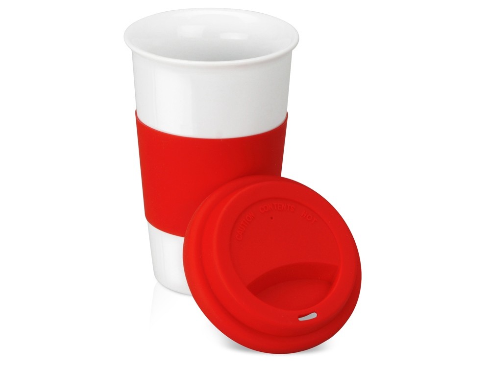 Кружка Нью-Йорк с силиконовой крышкой и манжетой - 2