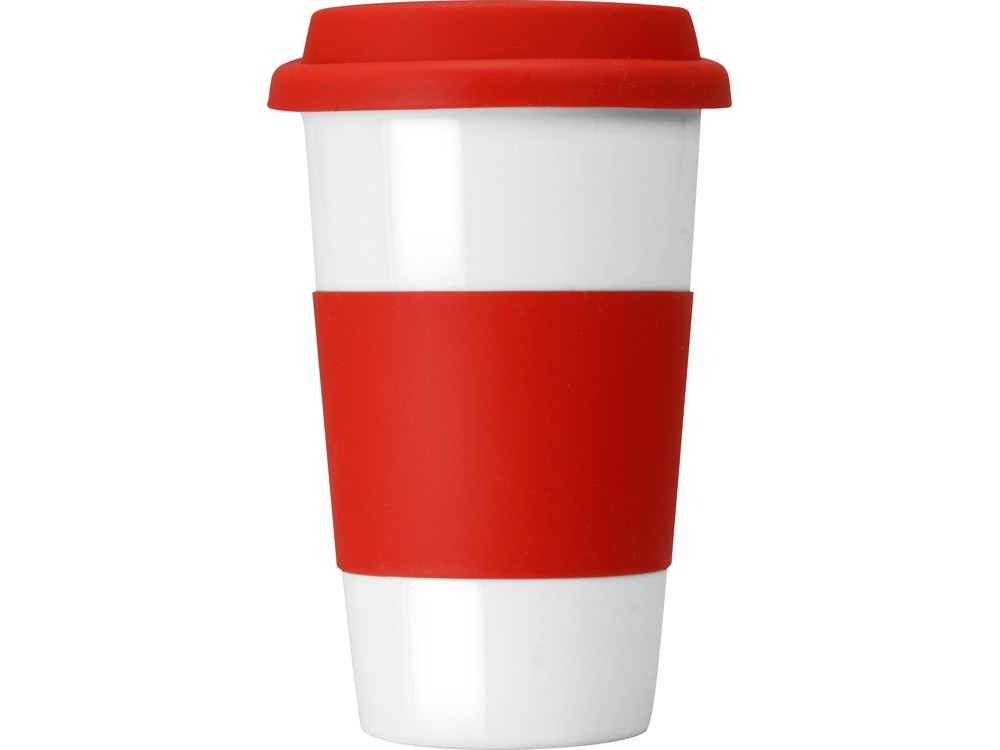 Кружка Нью-Йорк с силиконовой крышкой и манжетой - 3