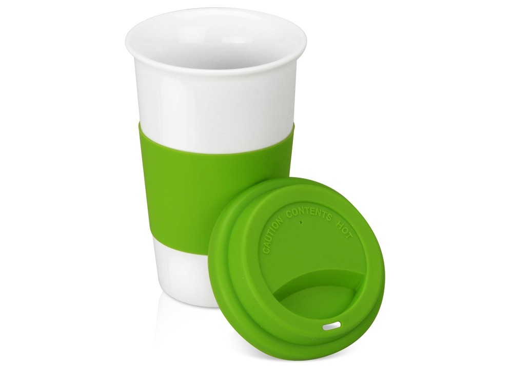 Кружка Нью-Йорк с силиконовой крышкой и манжетой - 2