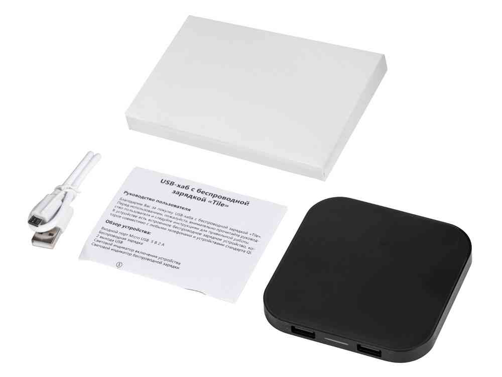 Беспроводная зарядка Tile с 2 USB-A, 5 Вт - 8
