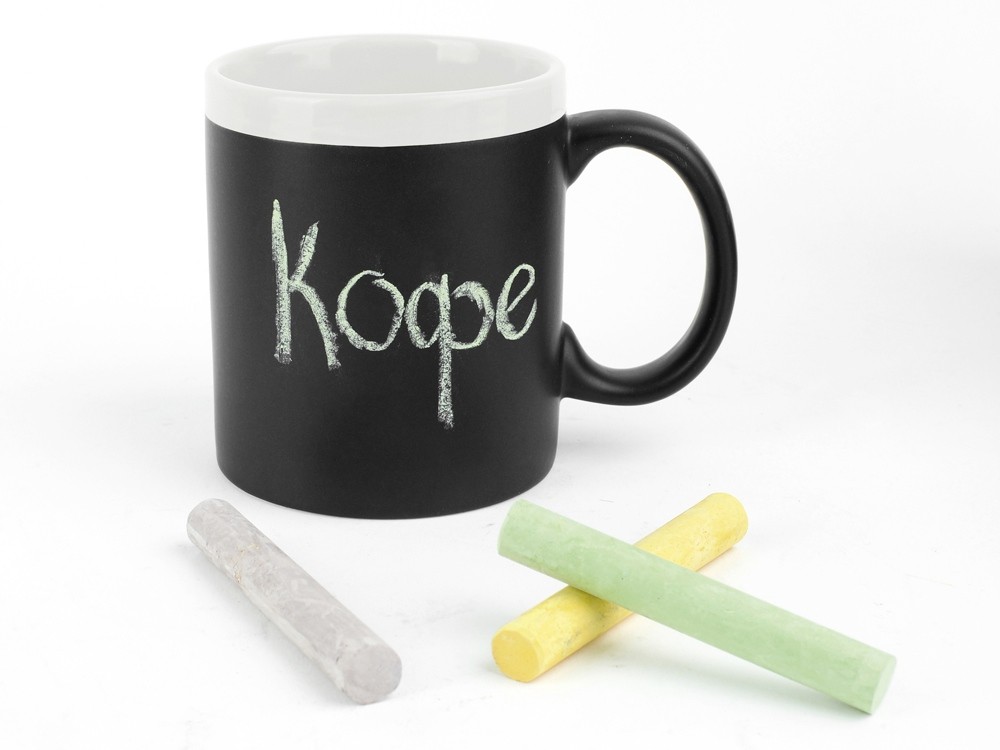 Кружка с покрытием для рисования мелом Да Винчи - 2