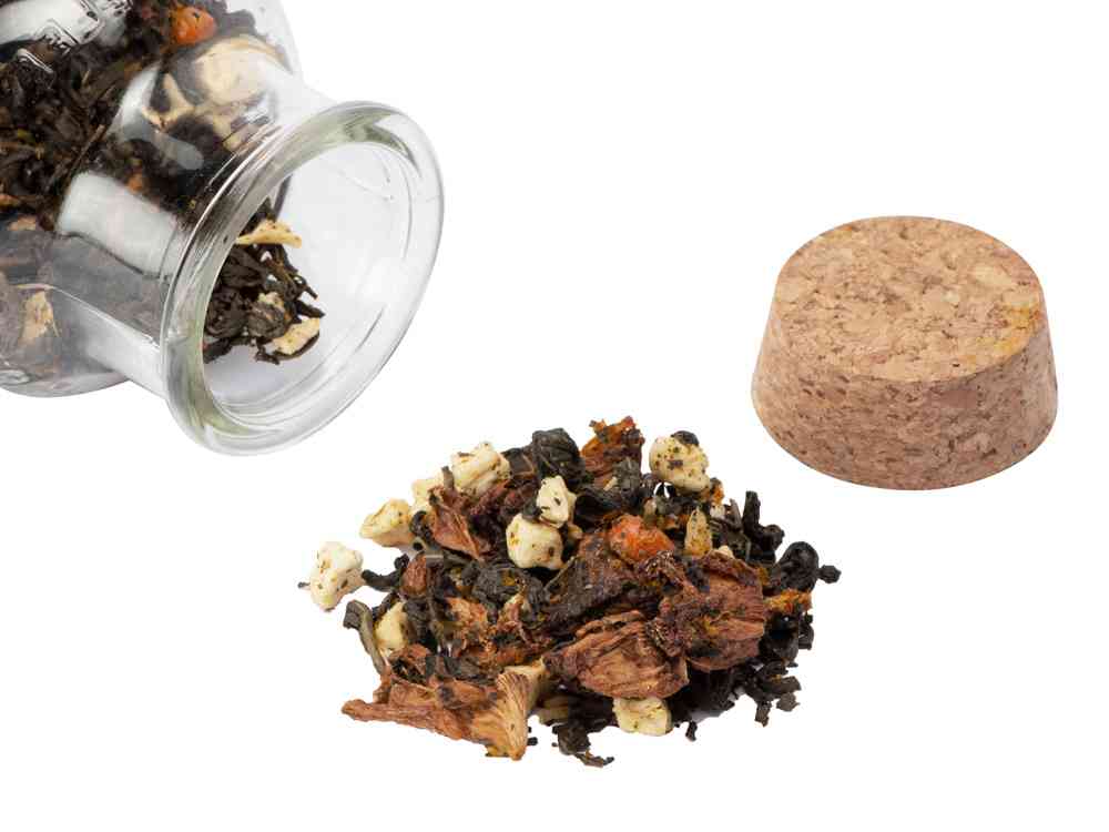 Чай зеленый, с соком ананаса и кусочками яблока/облепихи - 2