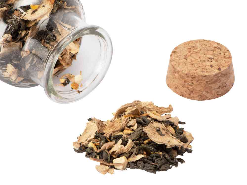 Чай зеленый, с соком имбиря и кусочками имбиря/апельсина - 2