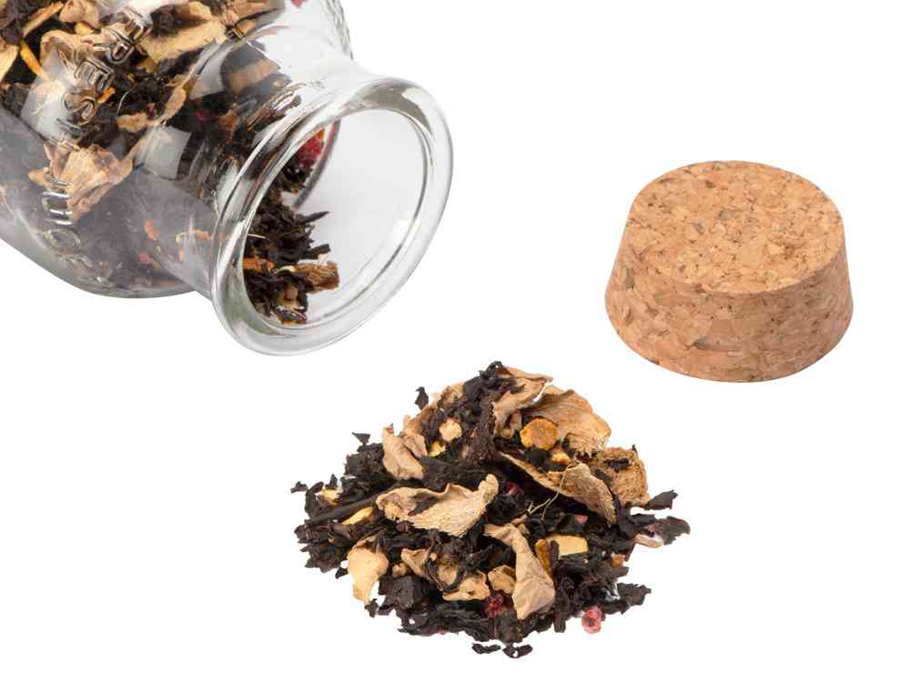 Чай черный, с соком имбиря, кусочками апельсина и малины - 2