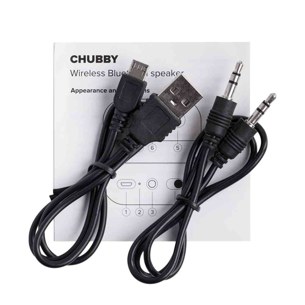 Беспроводная колонка Chubby, серая с красным - 7