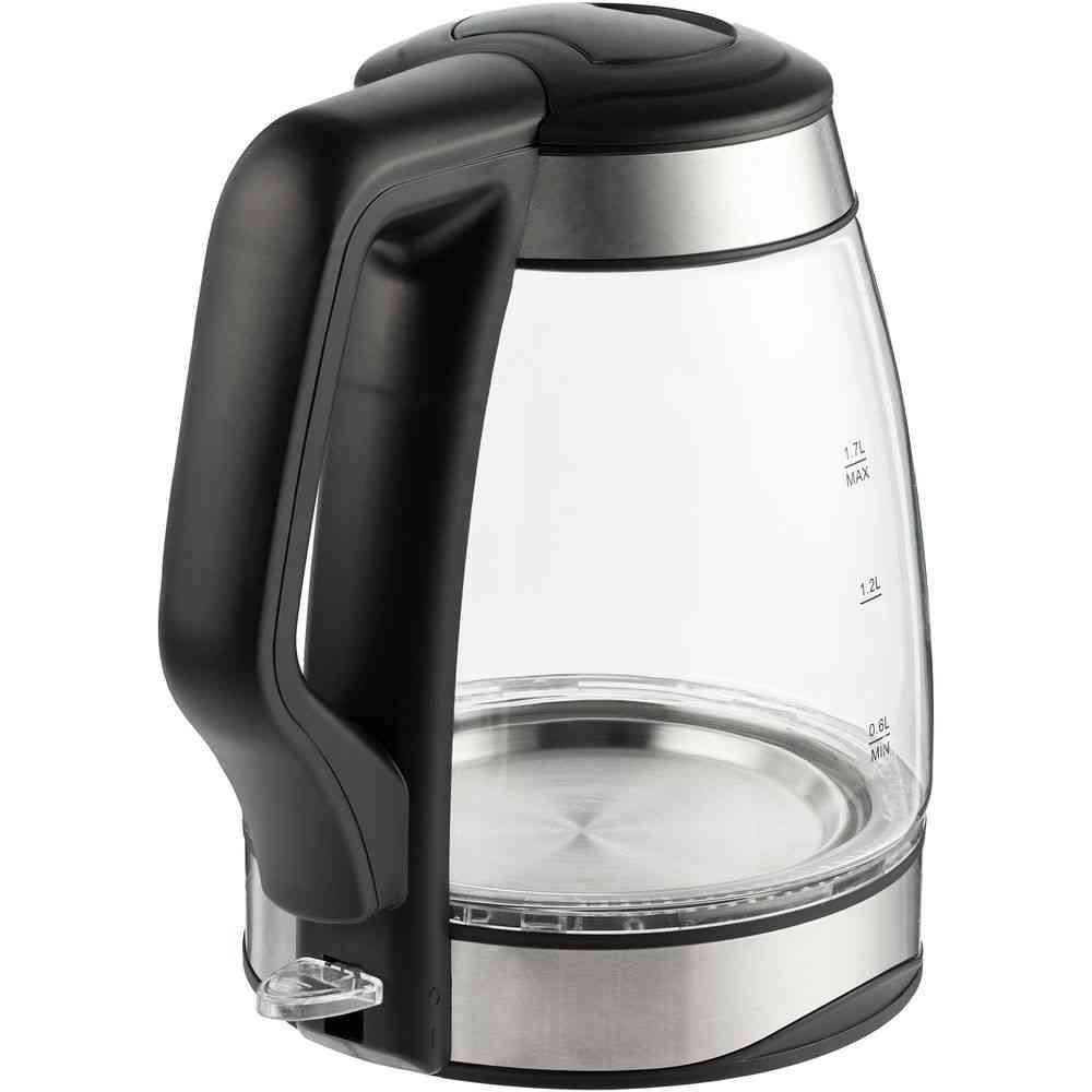 Электрический чайник Lumimore, стеклянный, серебристо-черный - 2