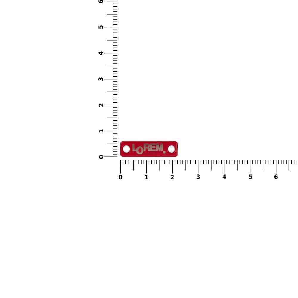 Шильдик металлический Alfa Liten, красный - 2