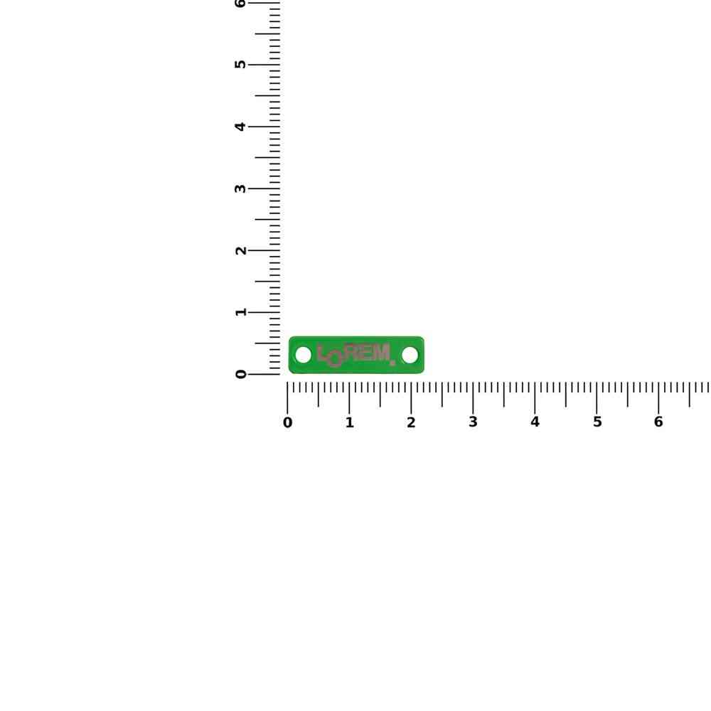 Шильдик металлический Alfa Liten, зеленый неон - 2