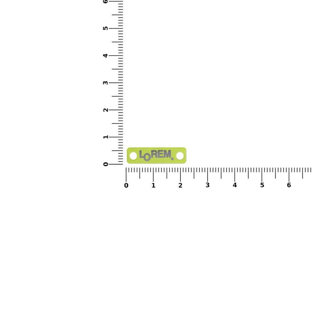 Шильдик металлический Alfa Liten, желтый неон - 2