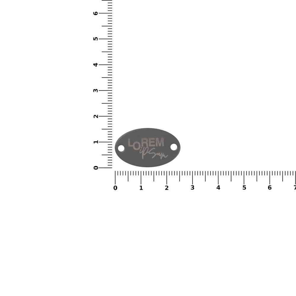 Шильдик металлический Alfa Oval, серый - 2