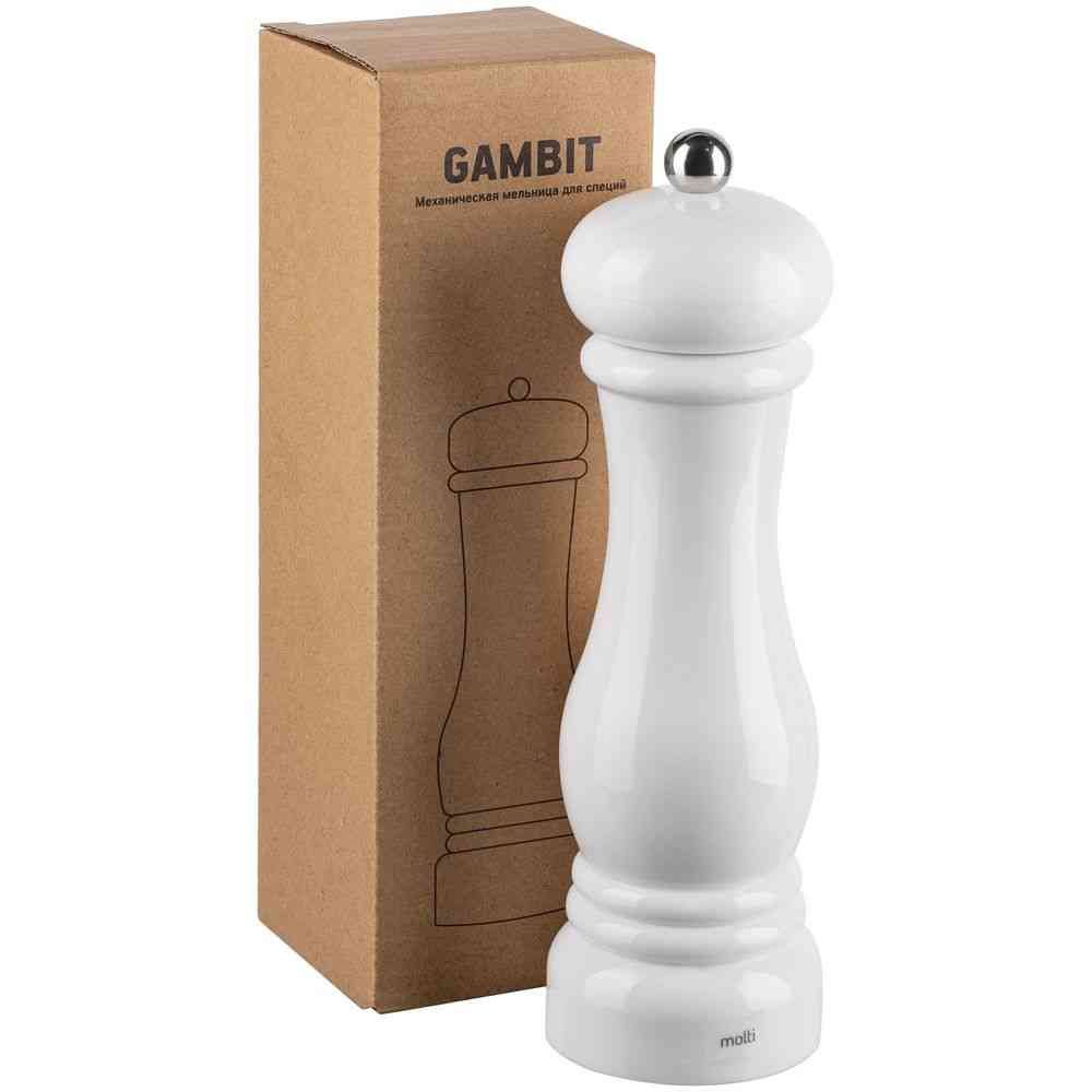 Механическая мельница для специй Gambit, белая - 6