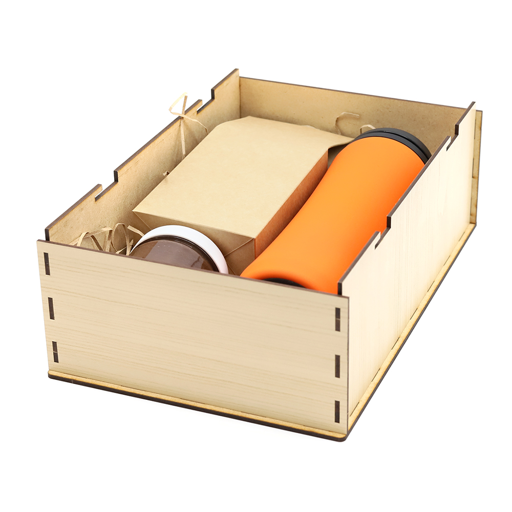 Подарочный набор Ирвин, оранжевый (черный чай, мед с фундуком и какао) - 2