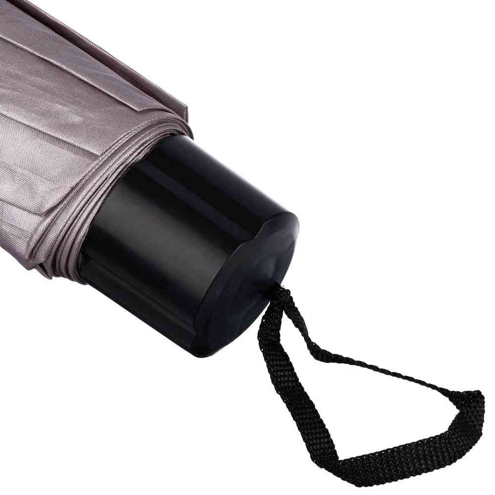 Зонт наоборот складной Stardome, красный с серебристым - 5