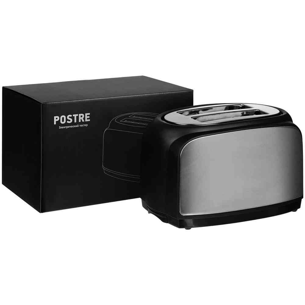 Электрический тостер Postre, серебристо-черный - 9