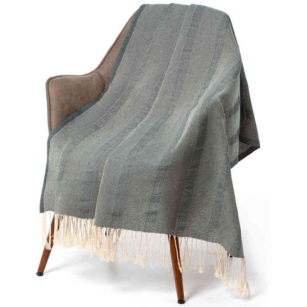 Плед «Сенеж», серо-синий - 2