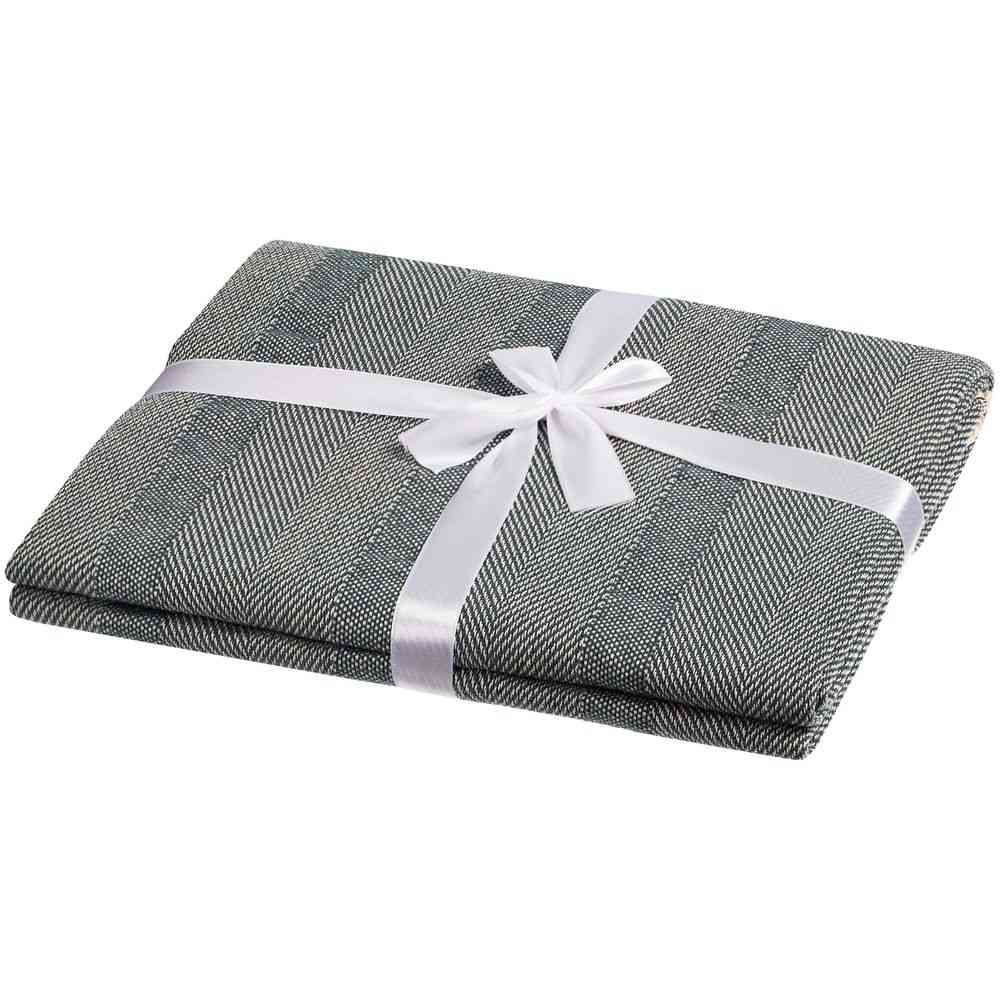 Плед «Сенеж», серо-синий - 3