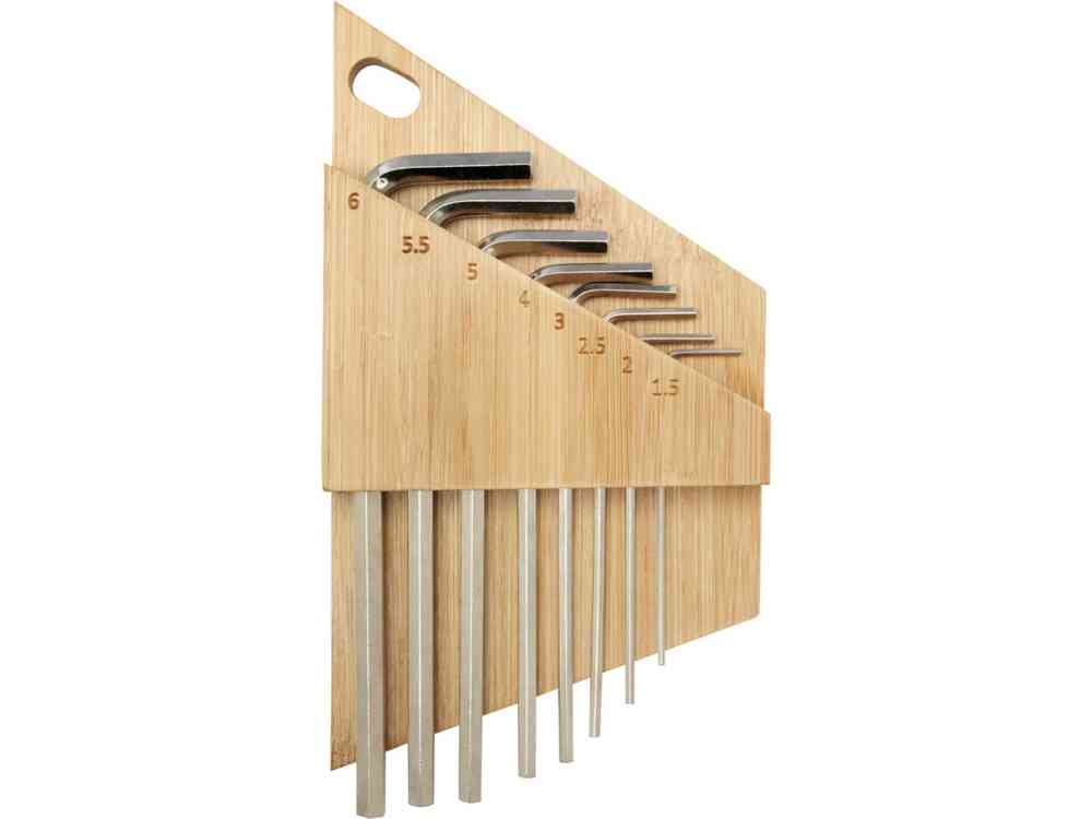 Набор инструментов Allen с шестигранным ключом из бамбука - 2