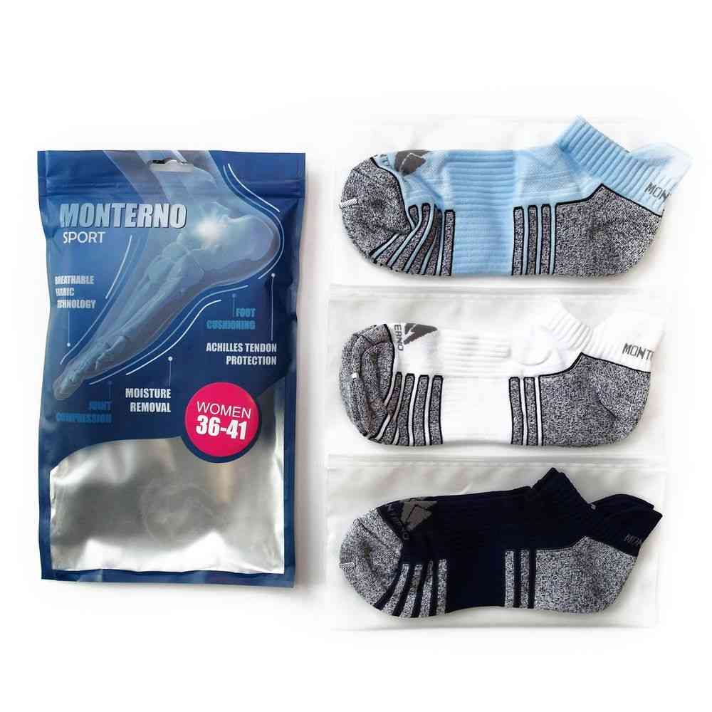 Набор из 3 пар спортивных женских носков Monterno Sport, синий, голубой и белый - 7