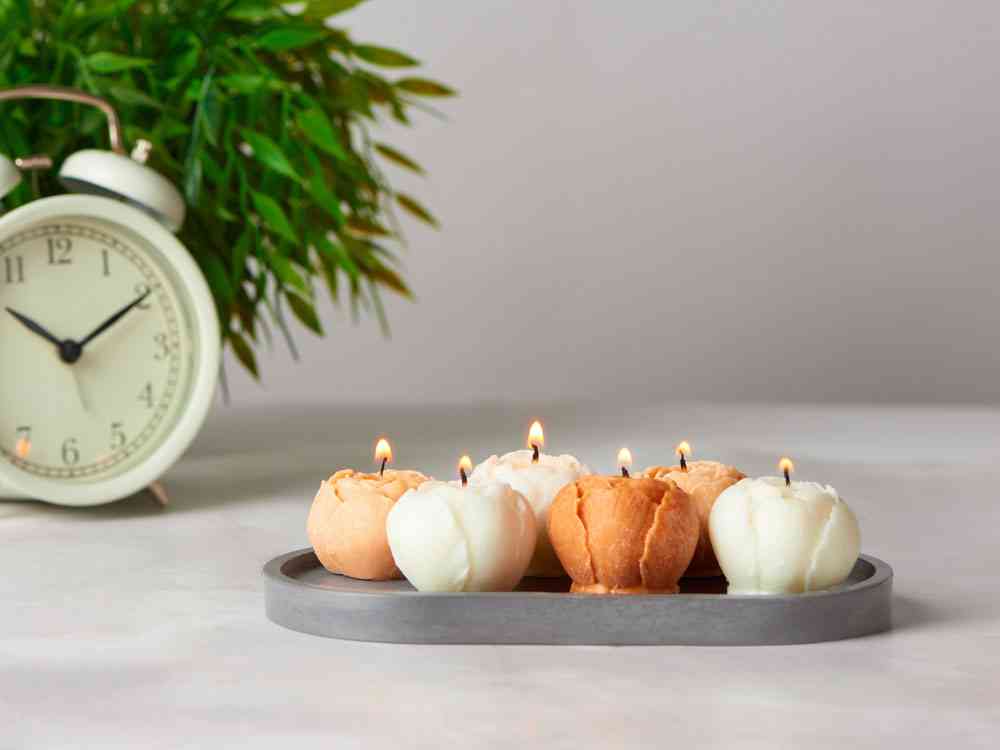 Набор свечей на подставке Пионы - 11