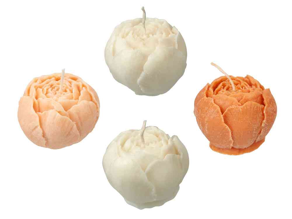 Набор свечей на подставке Пионы - 3