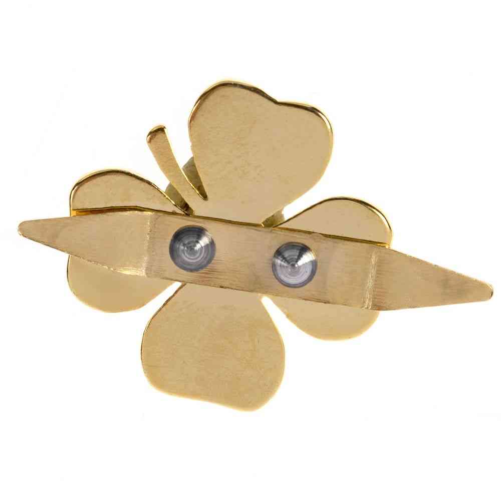 Шильдик «Счастливый клевер», золотистый - 2