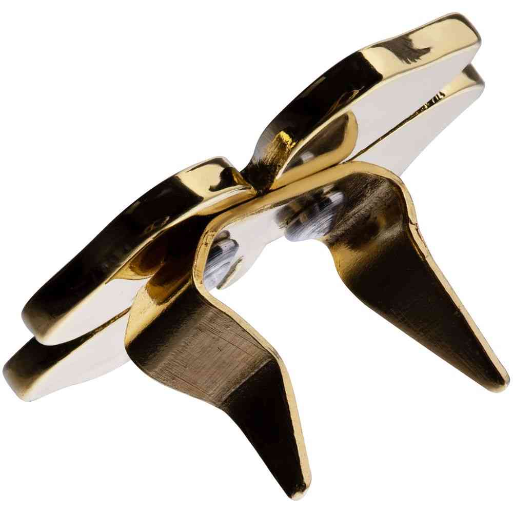 Шильдик «Счастливый клевер», золотистый - 4