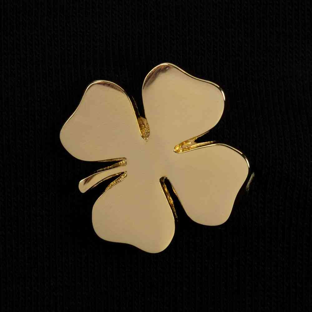 Шильдик «Счастливый клевер», золотистый - 5