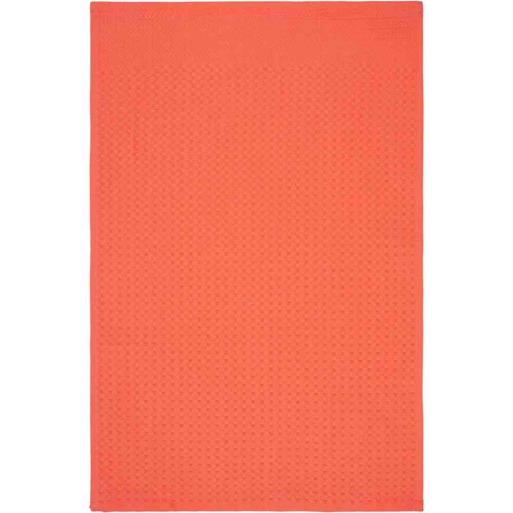 Полотенце вафельное «Деметра», малое, оранжевое (грейпфрут) - 3