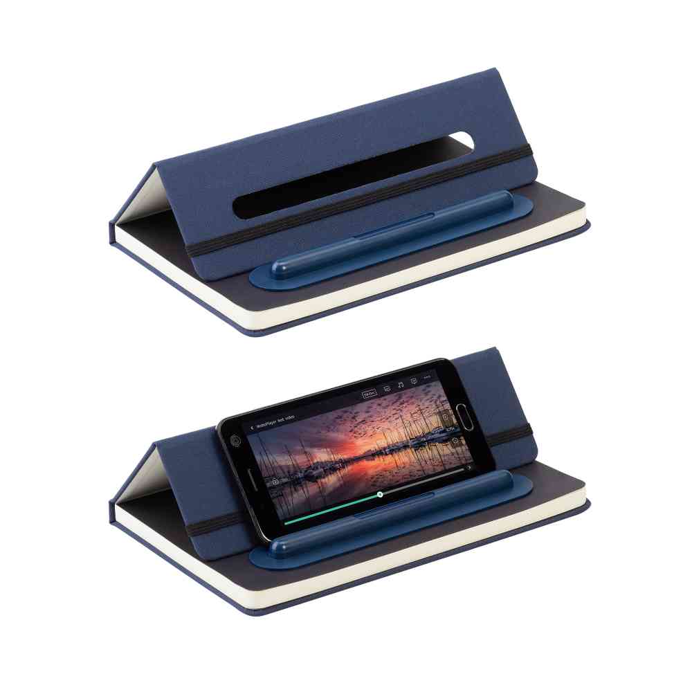 Блокнот "Prime" с ручкой и вечным карандашом в пенале, с подставкой под смартфон - 4