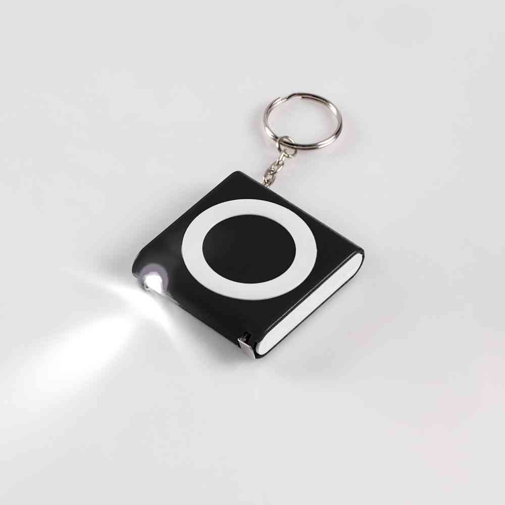 Брелок-фонарик с рулеткой Rule Tool, черный - 6