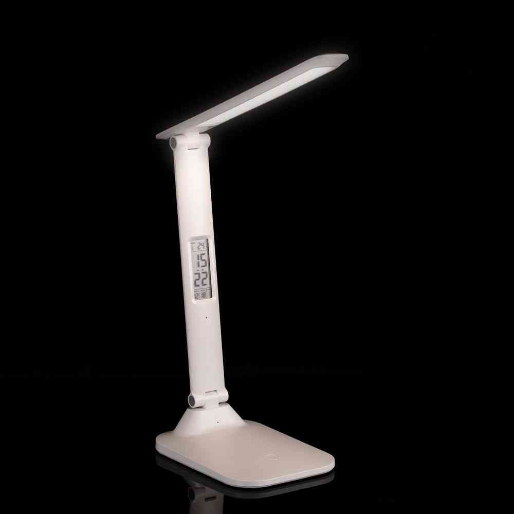 Настольная лампа с часами и календарем Office Torch ver.2, белая - 10
