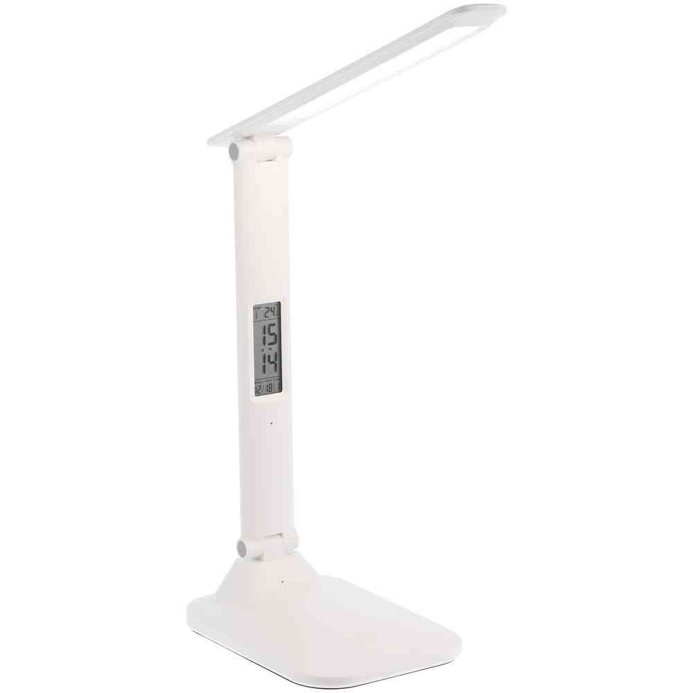 Настольная лампа с часами и календарем Office Torch ver.2, белая - 2