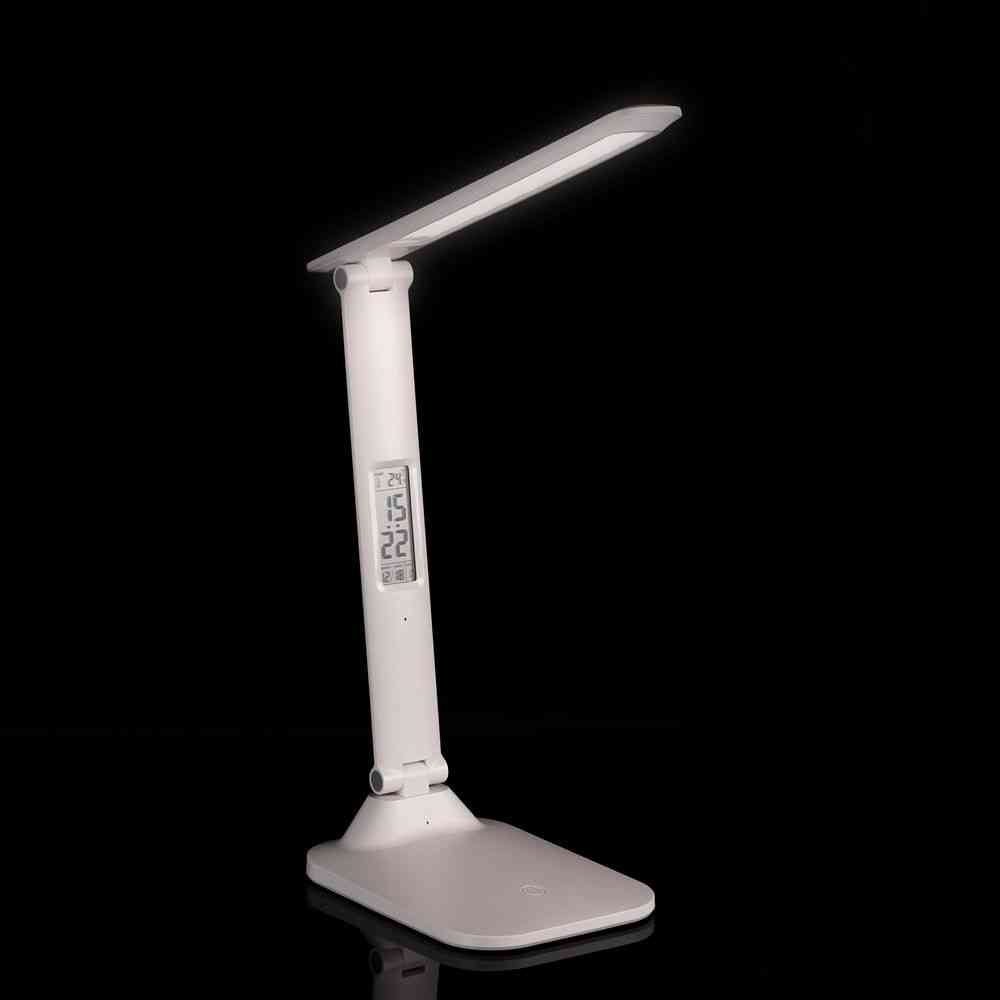 Настольная лампа с часами и календарем Office Torch ver.2, белая - 9