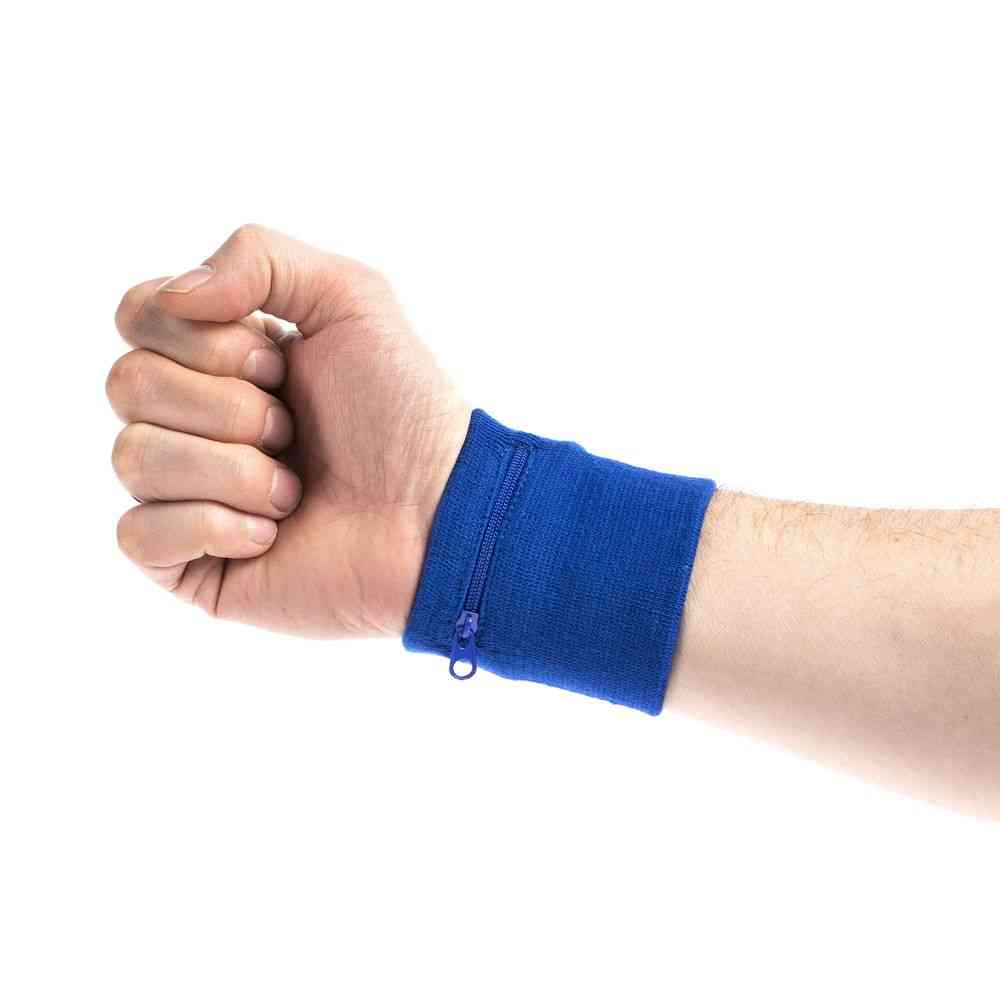 Напульсник с карманом Fiksu, синий - 4