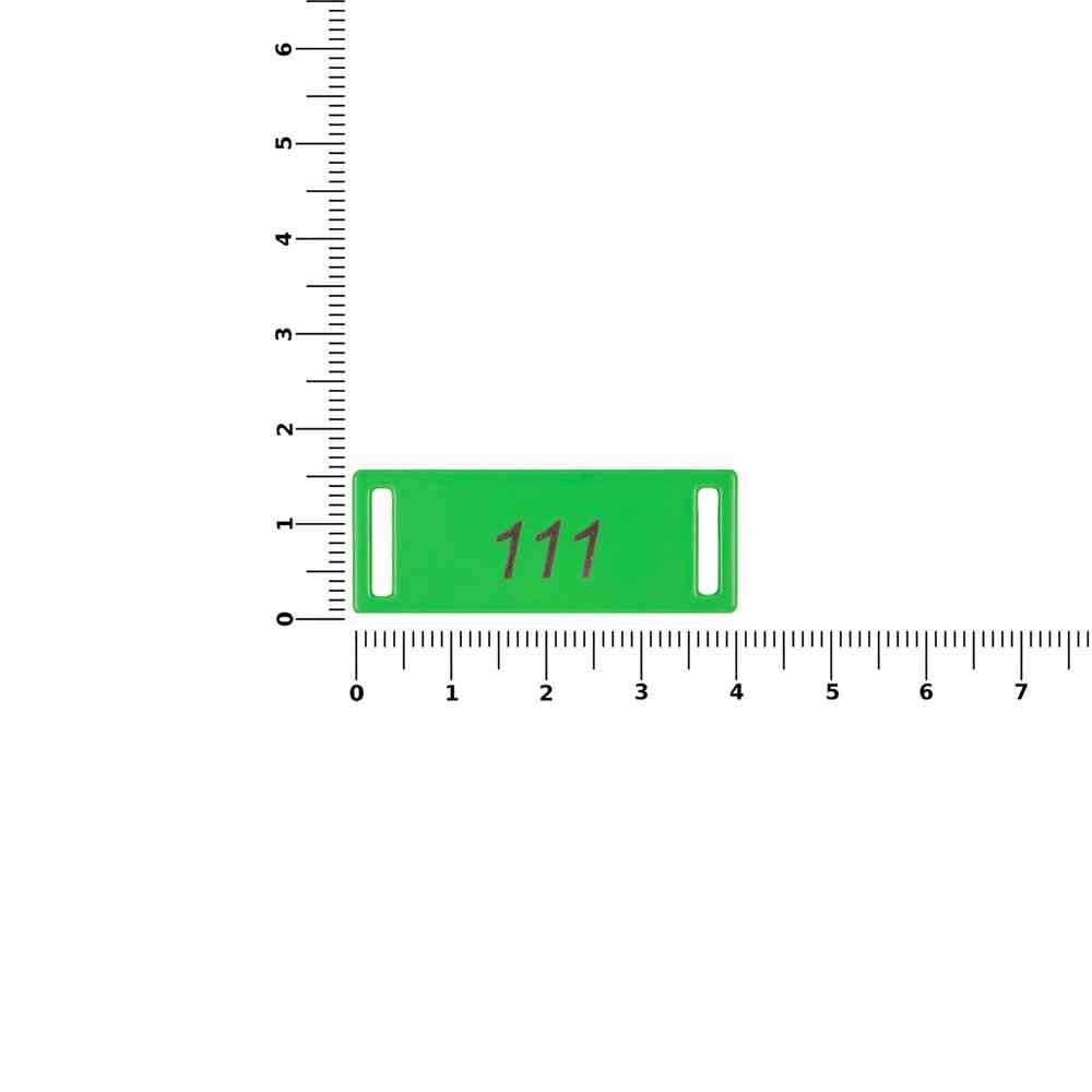 Шильдик металлический Kova, зеленый неон - 2