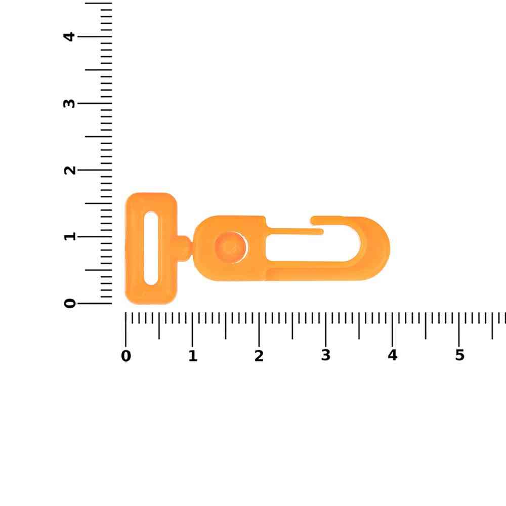 Застежка-карабин Сarabine, S, оранжевый неон - 2