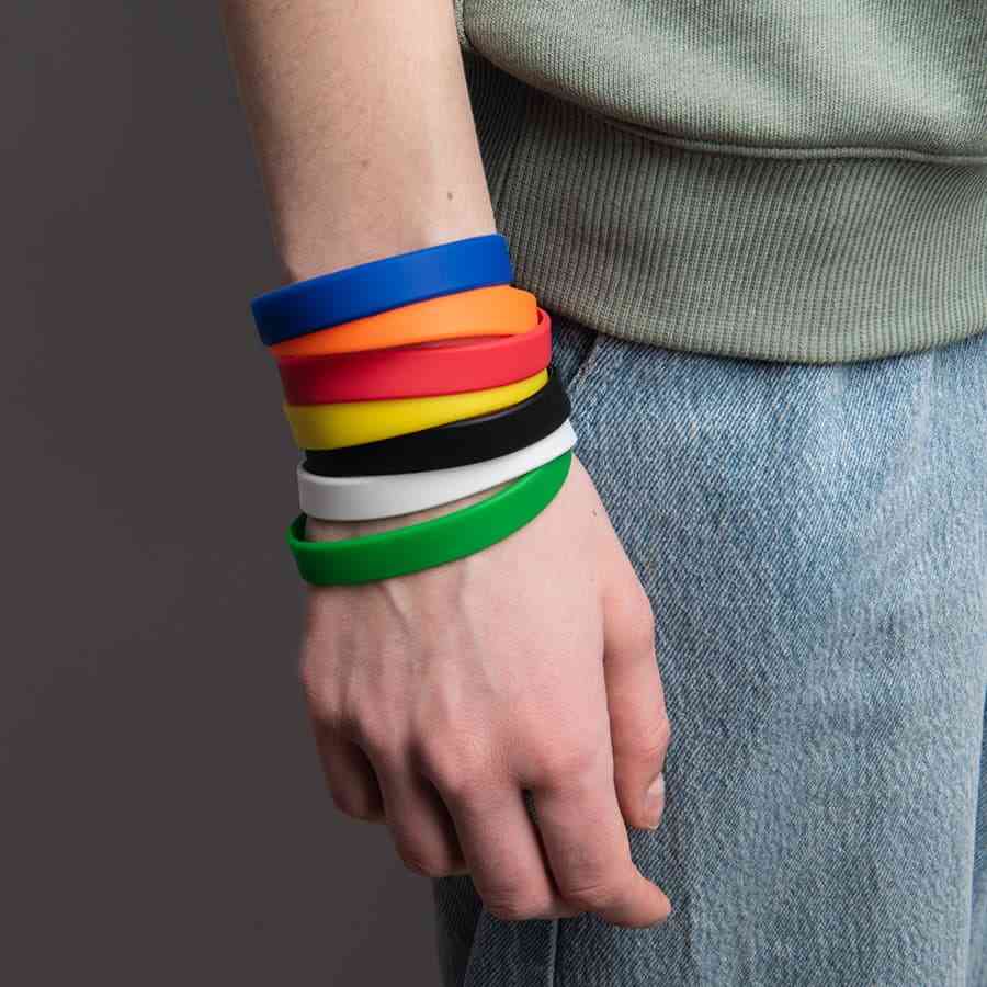 Браслет силиконовый FEST; 20 x 1,2 x 0,2 см; синий; силикон - 3