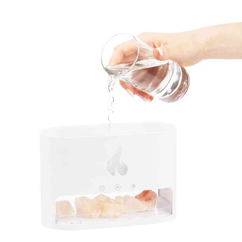 Увлажнитель-ароматизатор Fusion Blaze с имитацией пламени, белый - 10